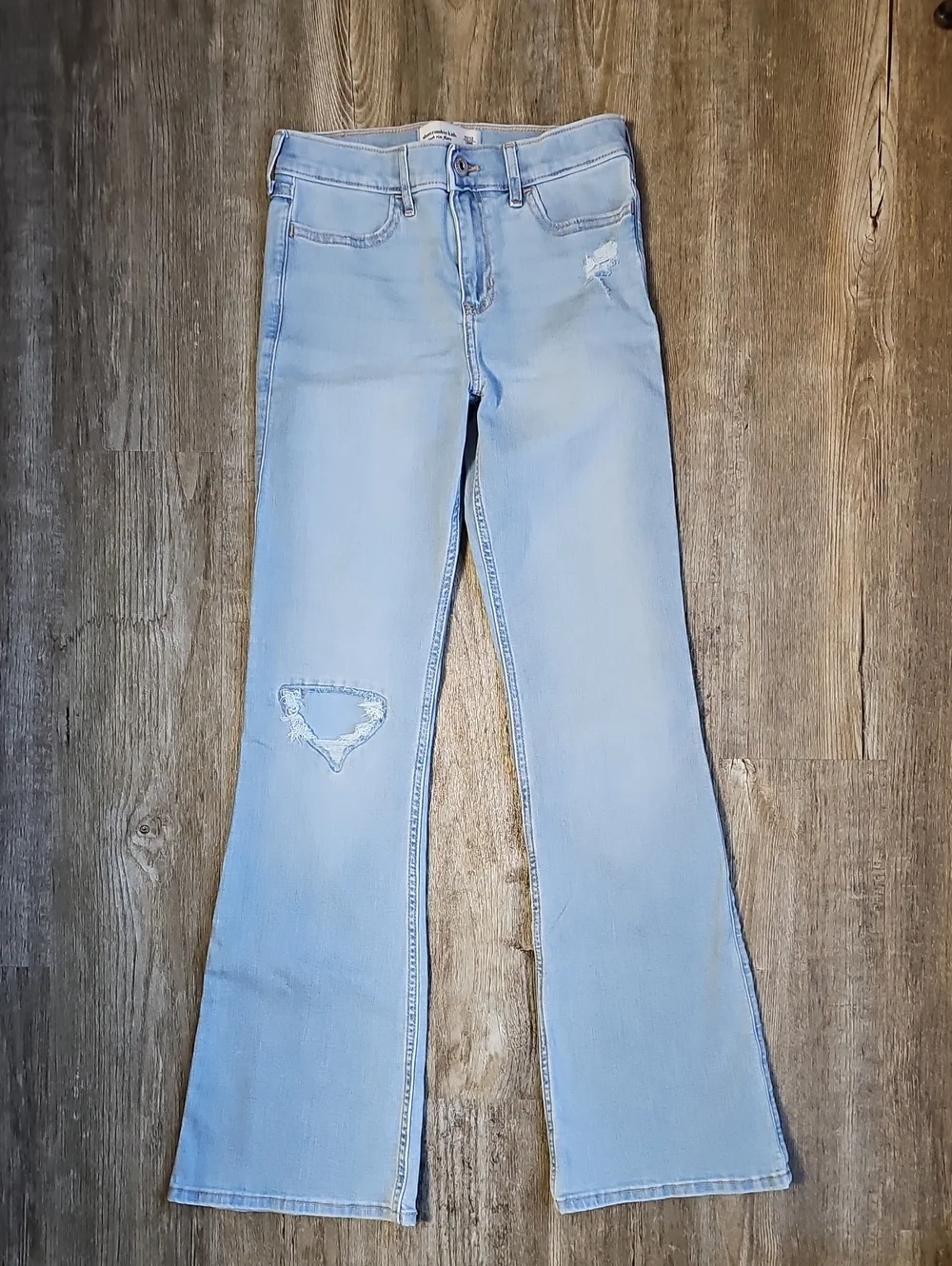 Abercrombie Kids Flare Jeans with Distressed Detail